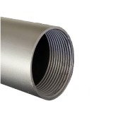 1-5/16 Aluminum Dull Chrome Tube - 4 Foot - Threaded